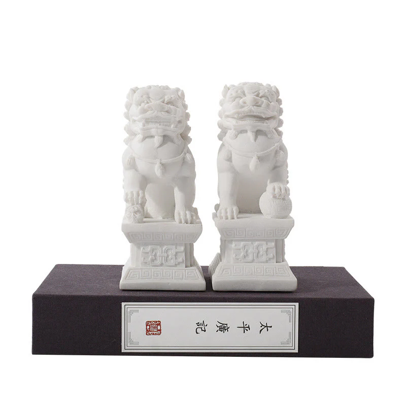 2 pezzi Statua di leone Coraggio Forza Resina Decorazione per casa e ufficio - Image 4