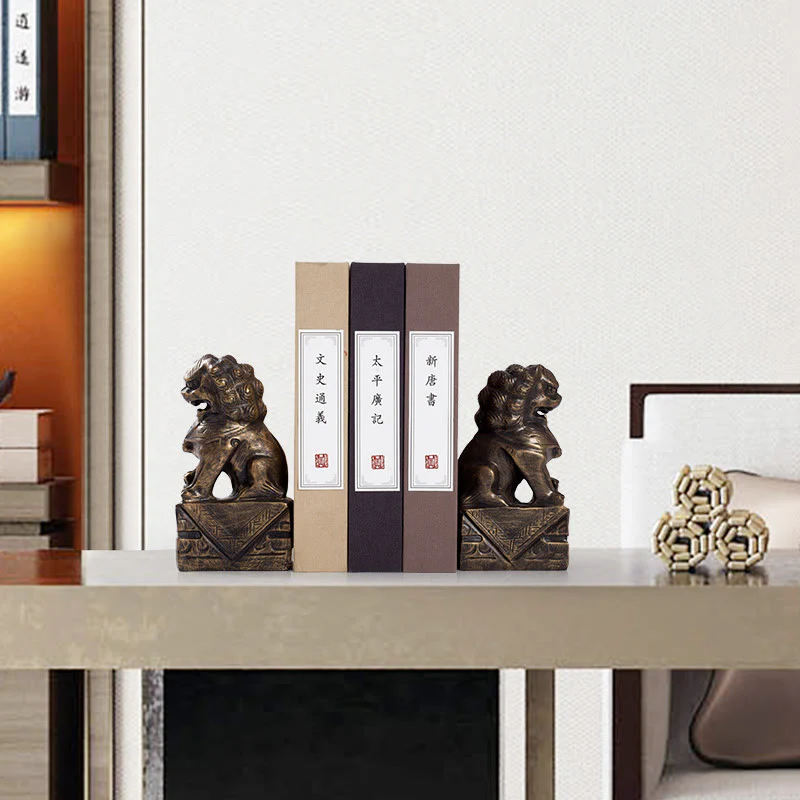 2 pezzi Statua di leone Coraggio Forza Resina Decorazione per casa e ufficio - Image 9