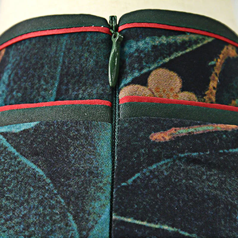 Abito da donna con stampa di fiori rosa vintage Buddha Stones Cheongsam Qipao - Image 6