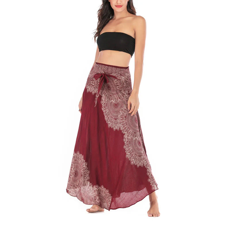 Abito da spiaggia con gonna a fiori e mandala boho in stile Buddha Stones Two - Image 28