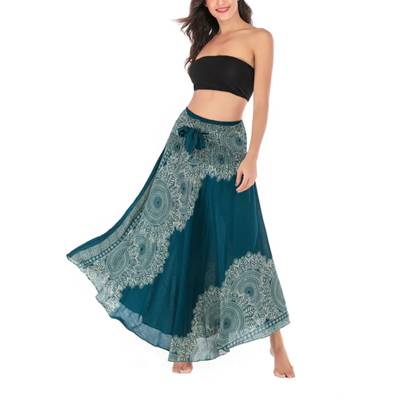 Abito da spiaggia con gonna a fiori e mandala boho in stile Buddha Stones Two - Image 5