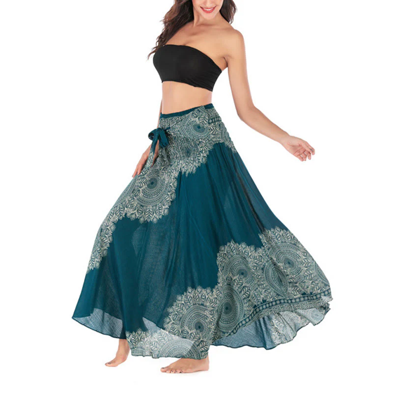 Abito da spiaggia con gonna a fiori e mandala boho in stile Buddha Stones Two - Image 9