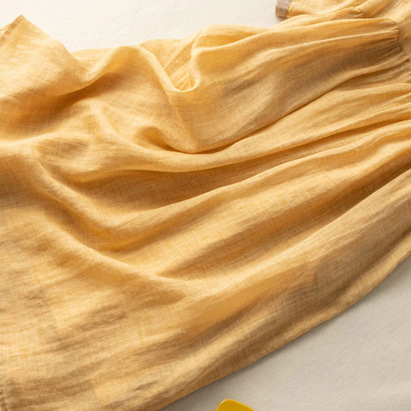 Abito midi da donna con maniche corte e ricami etnici primaverili a tema Buddha Stones. - Image 6