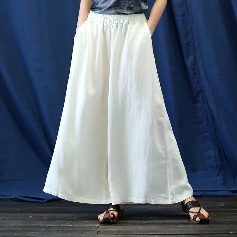 Abito midi jacquard con motivo floreale Buddha Stones, maniche lunghe, in cotone e lino, pantaloni a gamba larga con tasche. - Image 48