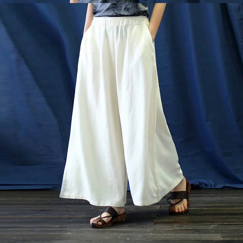 Abito midi jacquard con motivo floreale Buddha Stones, maniche lunghe, in cotone e lino, pantaloni a gamba larga con tasche. - Image 49