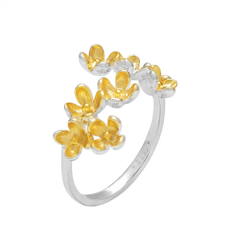 Anello Buddha Stones 925 Sterling Silver Osmanthus Fragrans - Image 5