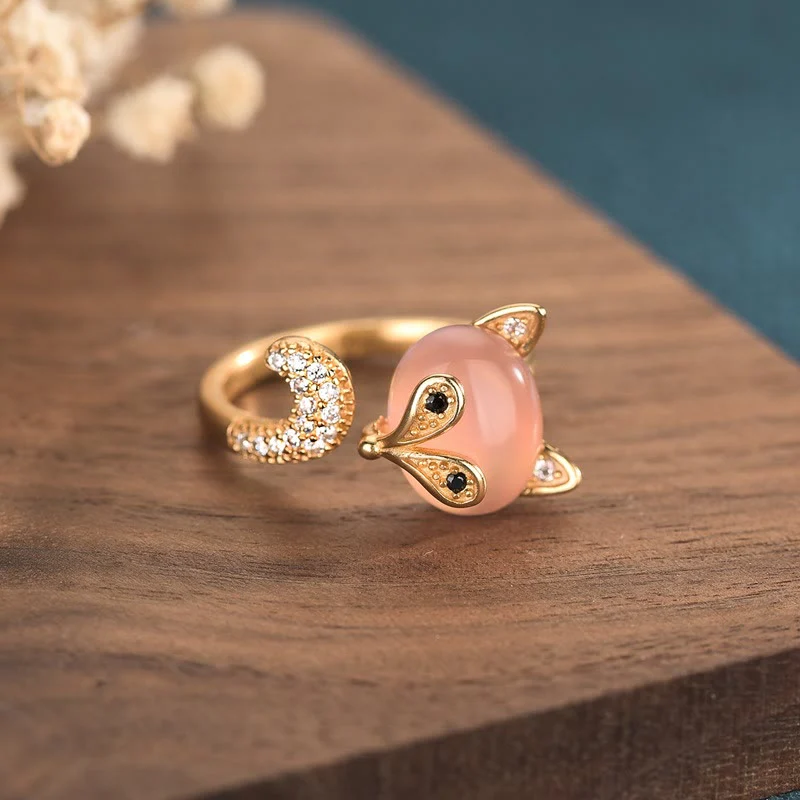 Anello Buddha Stones Cat's Eye Rame Fox Love - Image 2