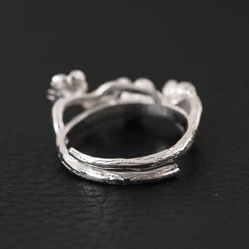 Anello Buddha Stones in argento sterling 925 con prugna e bossom calmo - Image 11