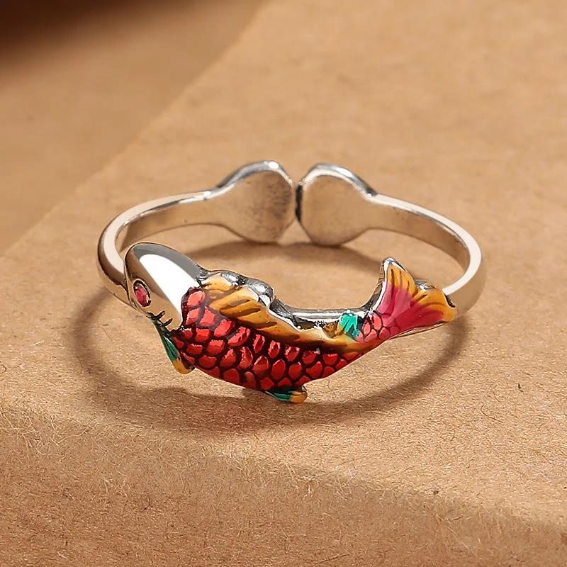 Anello Buddha Stones Luck Koi Fish Wealth Prosperity