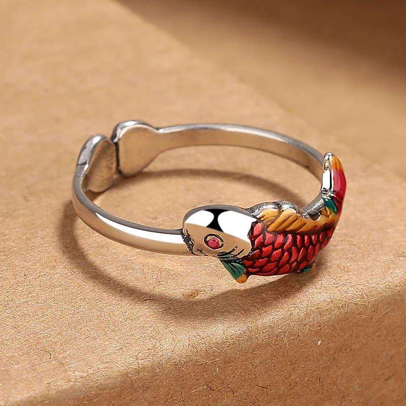 Anello Buddha Stones Luck Koi Fish Wealth Prosperity - Image 3