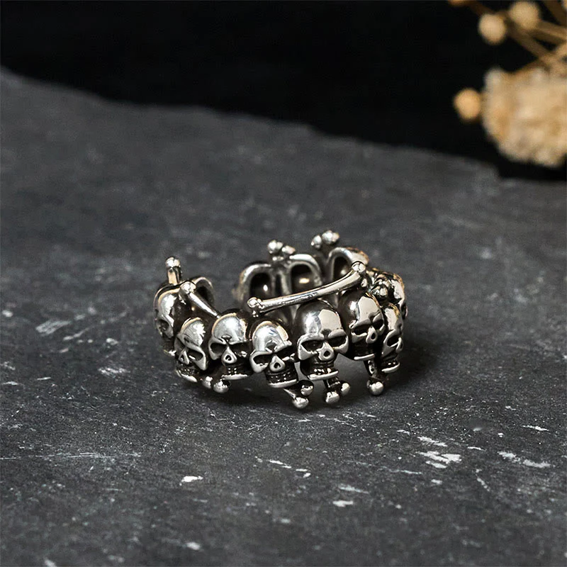 Anello con teschio in rame e Buddha Stones , Signore della foresta dei cadaveri, che tiene lontani gli spiriti maligni - Image 4
