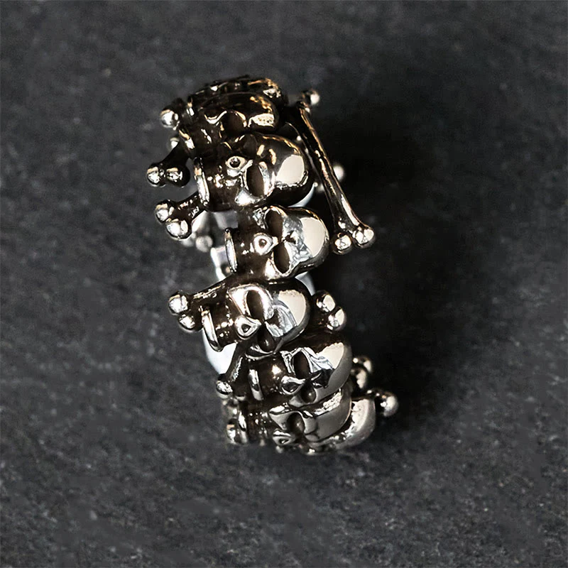 Anello con teschio in rame e Buddha Stones , Signore della foresta dei cadaveri, che tiene lontani gli spiriti maligni - Image 9