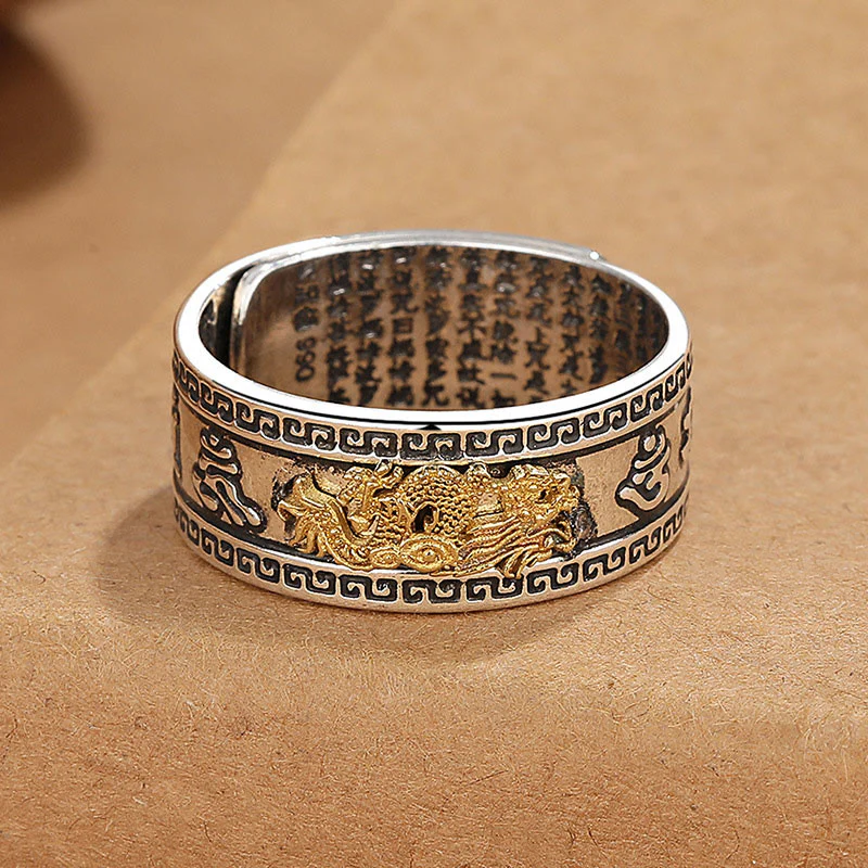 Anello di forza in rame con motivo a drago Buddha Stones - Image 4