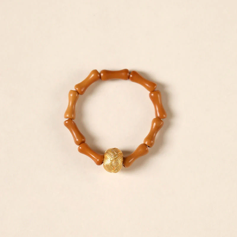 Anello di resistenza interna con moneta di rame e perlina di nocciolo di oliva Buddha Stones - Image 10