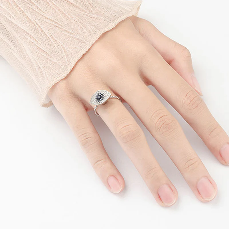 Anello girevole in argento sterling 925 con protezione contro il malocchio e benedizione - Image 5