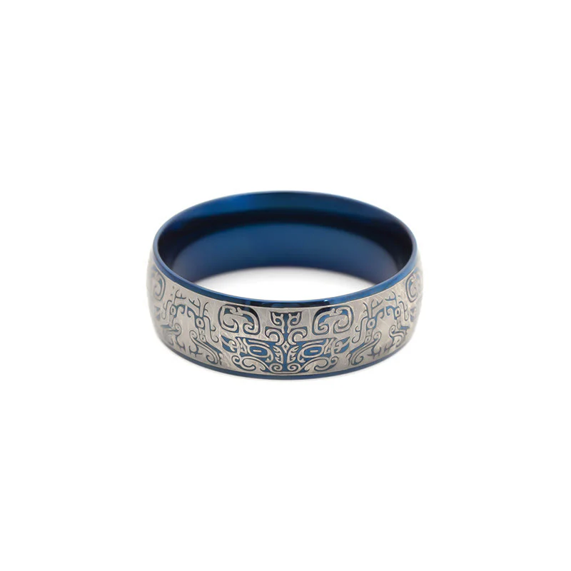 Anello in acciaio al titanio Buddha Stones, creatura mitologica fortunata Taotie - Image 5
