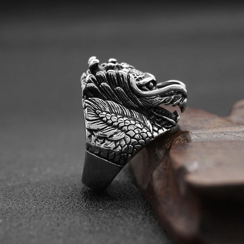 Anello in acciaio al titanio Dragon Balance - Image 3