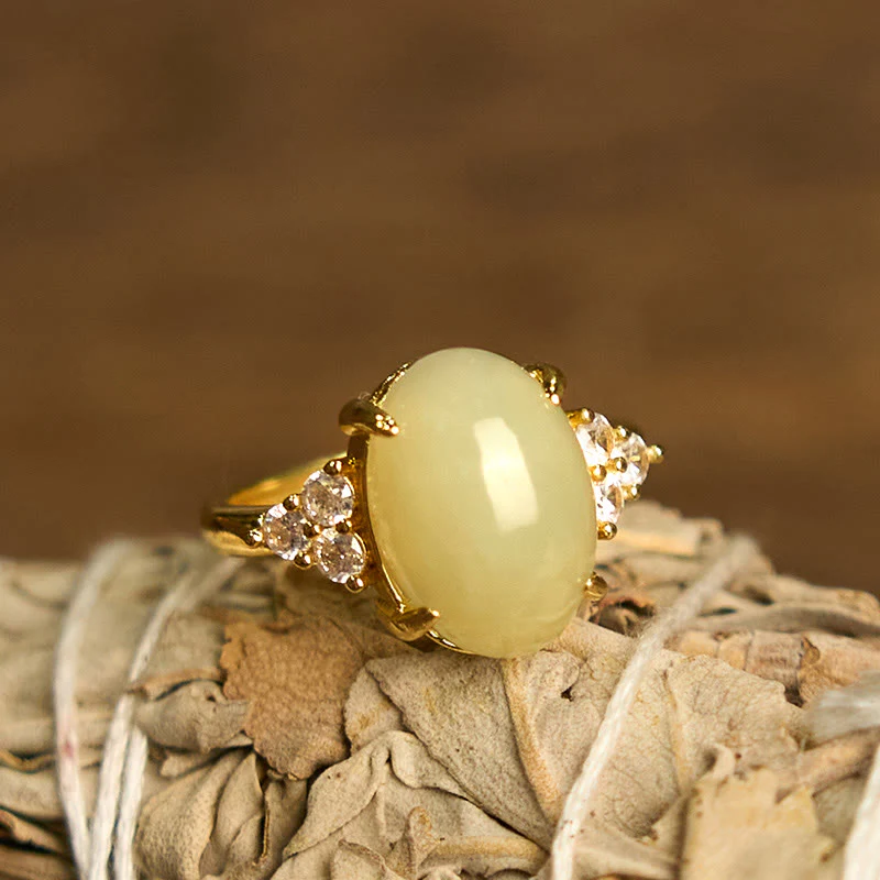Anello in lega di giada Hetian Buddha Stones