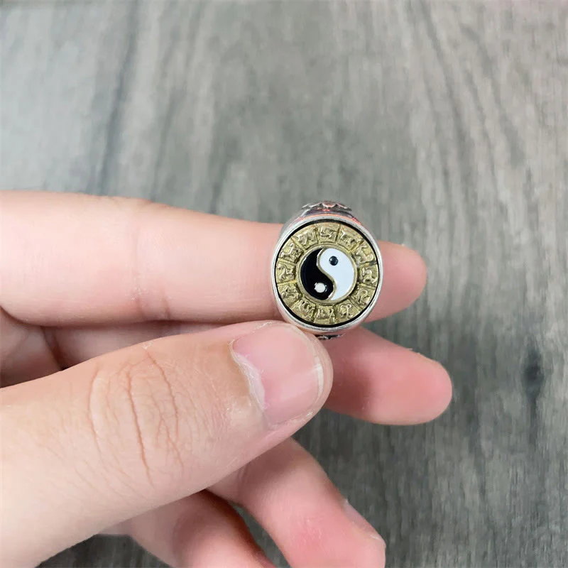 Anello regolabile Buddha Stones Yin Yang Zodiaco cinese Rame Ricchezza - Image 6