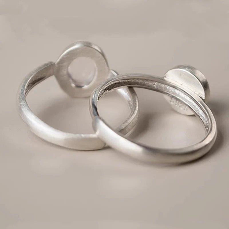 Anello regolabile con cristallo rosa in argento sterling 925 naturale Buddha Stones - Image 12