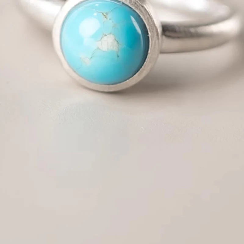 Anello regolabile con bilanciamento in argento sterling 925 naturale, lapislazzuli, turchese Buddha Stones - Image 11