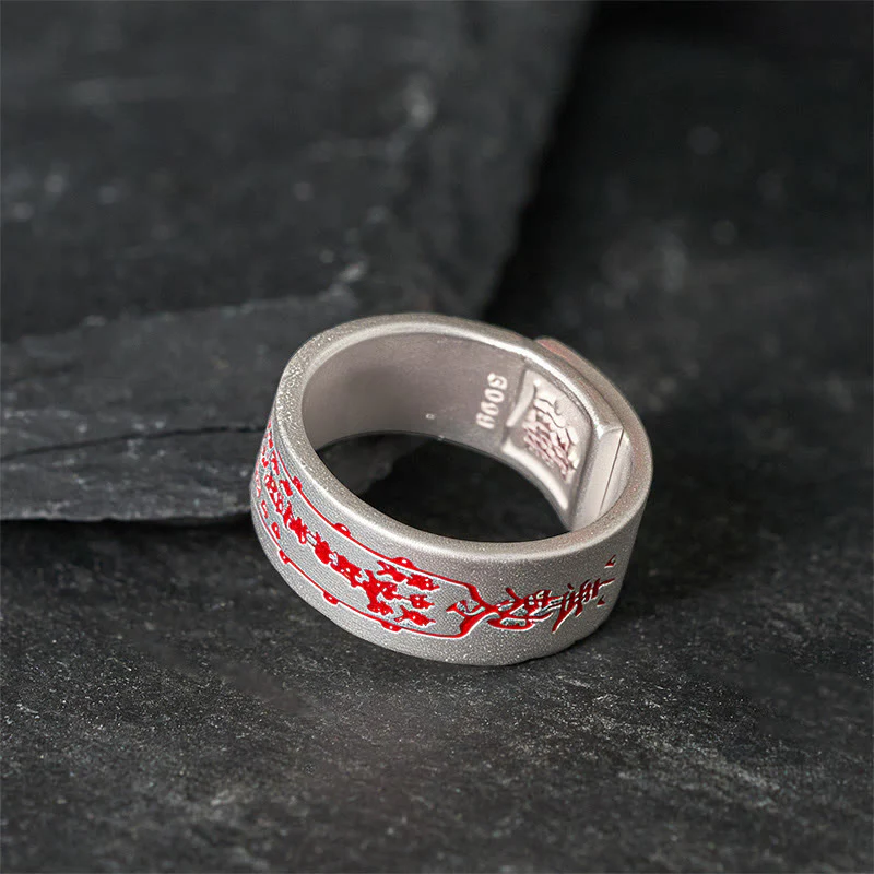 Anello regolabile con scritta in rame Buddha Stones - Image 4