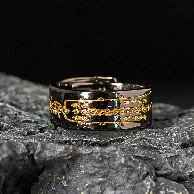 Anello regolabile con scritta in rame Buddha Stones - Image 8