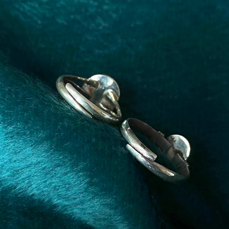 Anello regolabile in argento sterling 925 con onice nero fatto a mano, motivo Buddha Stones - Image 13