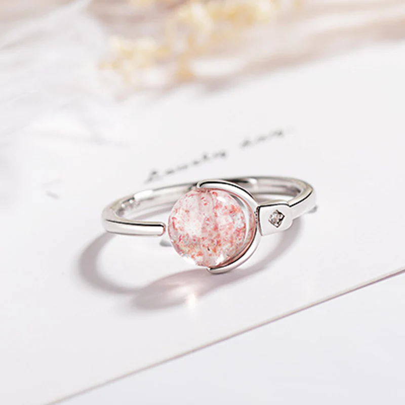 Anello rotante rilassante in cristallo rosa Buddha Stones - Image 10