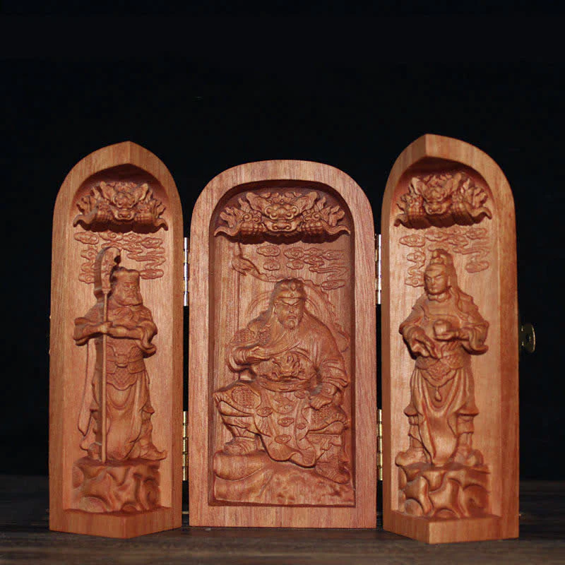 Avalokitesvara Kwan Yin Buddha Legno di ciliegio Compassione Decorazione della casa Altare - Image 16