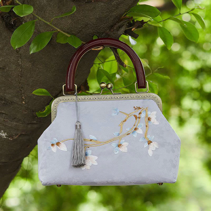 Borsa a tracolla con ricamo floreale Buddha Stones - Image 4