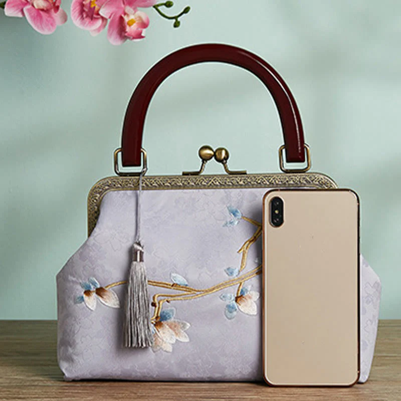 Borsa a tracolla con ricamo floreale Buddha Stones - Image 5