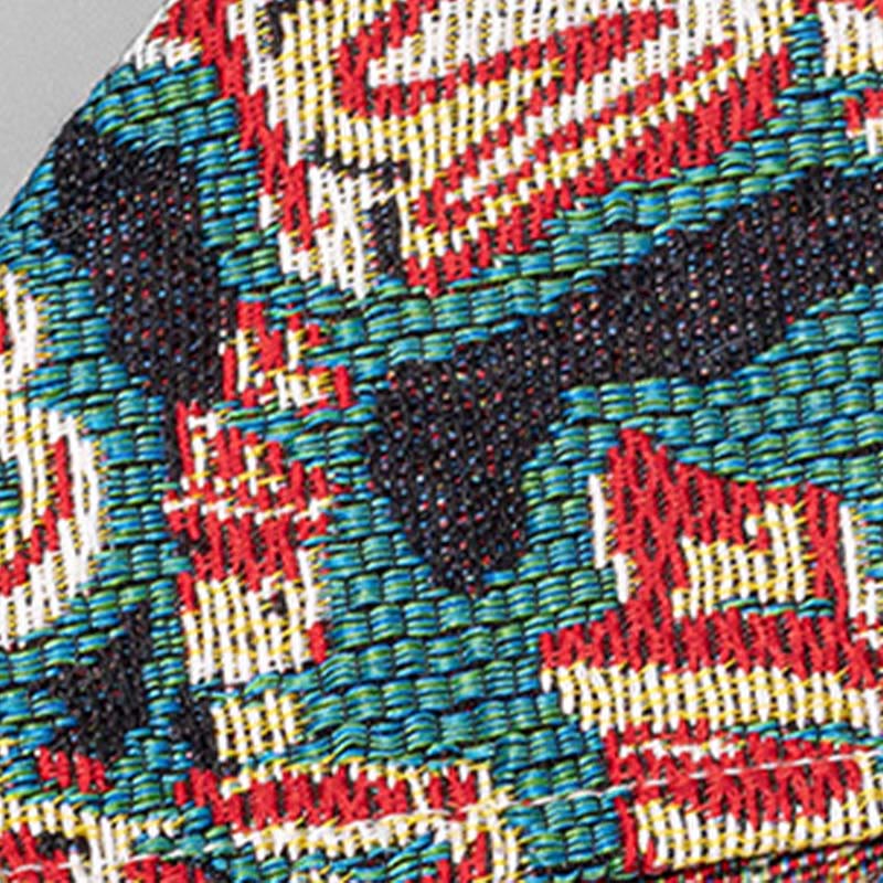 Borsa a tracolla con stampa geometrica a triangolo sotto le ascelle, motivo: Buddha Stones, fiori, lettere, farfalle - Image 4