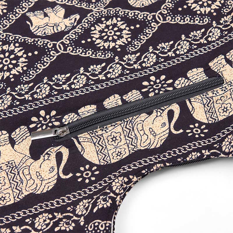 Borsa a tracolla con strisce di elefante in cotone Buddha Stones - Image 16