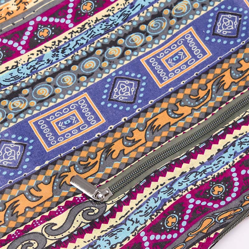 Borsa a tracolla in cotone a strisce colorate Buddha Stones - Image 8