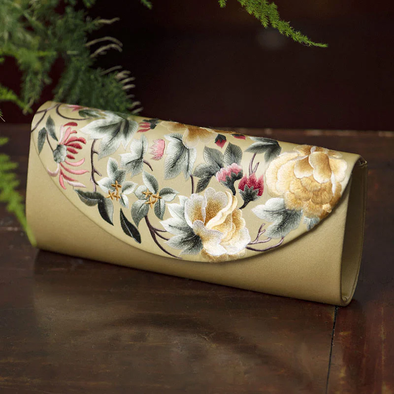 Borsa a tracolla per lo shopping da sposa con ricamo Buddha Stones Su - Image 2