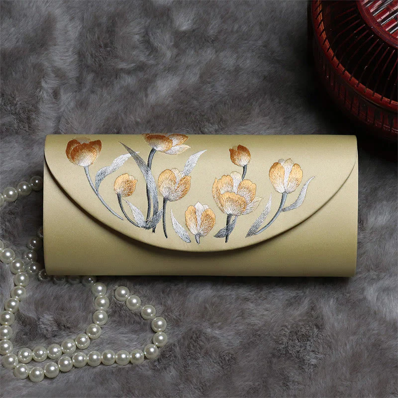 Borsa a tracolla per lo shopping da sposa con ricamo Tulipano Su , Buddha Stones - Image 3