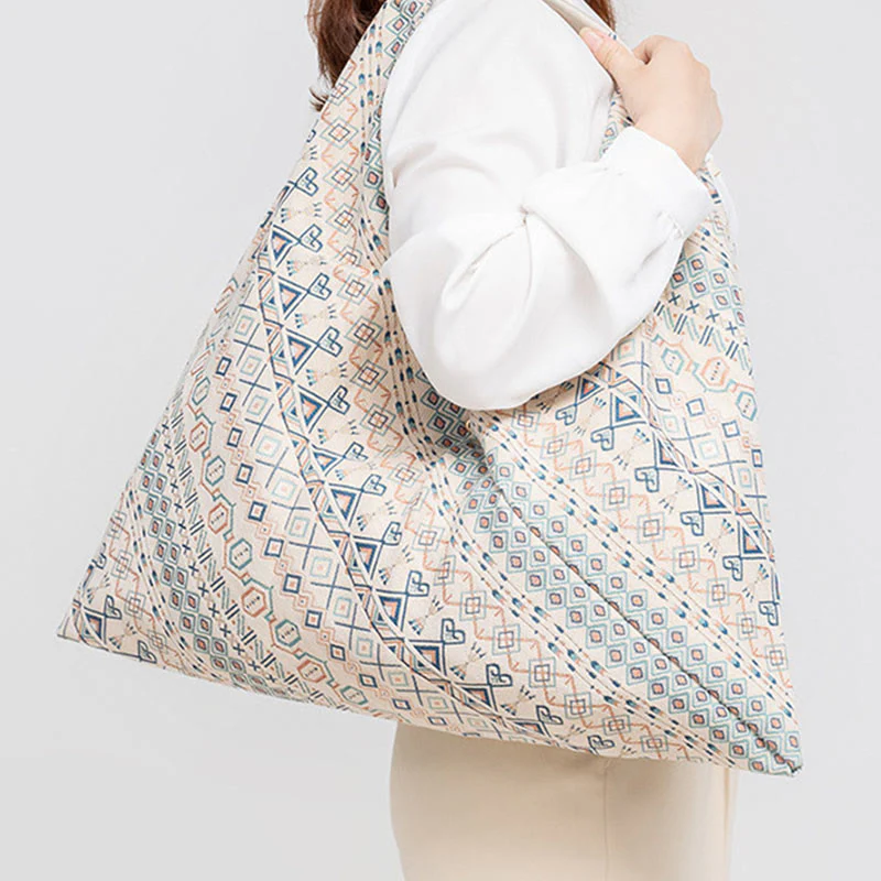 Borsa a tracolla triangolo sottobraccio con stampa a strisce leopardate, motivo : Buddha Stones , geometria, fiori di tigre - Image 22