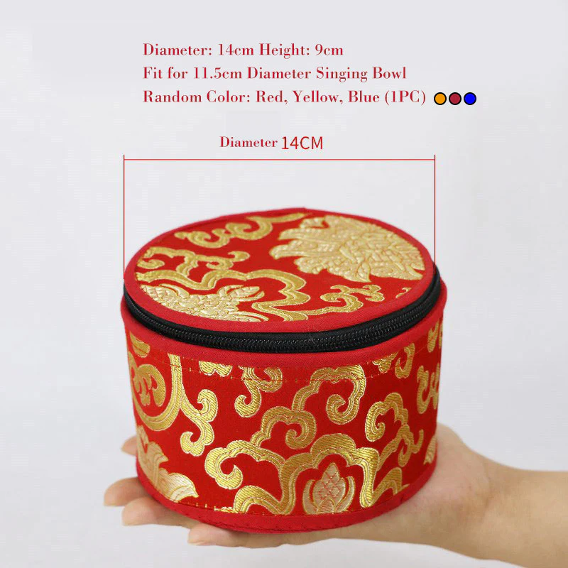 Borsa portaoggetti per ciotola tibetana Buddha Stones con chiusura a cerniera e decorazione - Image 10