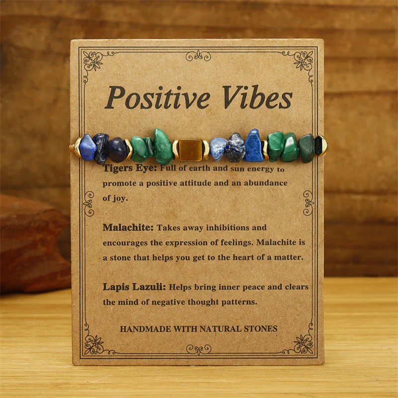 Bracciale anti-ansia con vibrazioni positive in pietra di Buddha, malachite, occhio di tigre, lazurite e lapislazzuli - Image 2