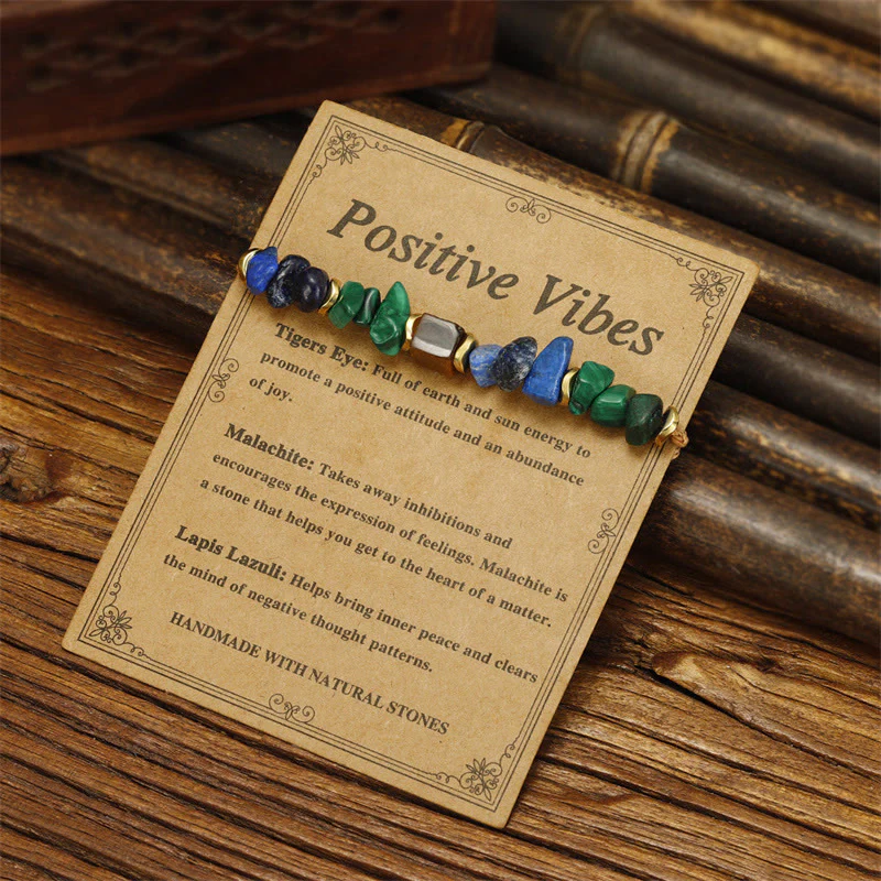 Bracciale anti-ansia con vibrazioni positive in pietra di Buddha, malachite, occhio di tigre, lazurite e lapislazzuli - Image 3