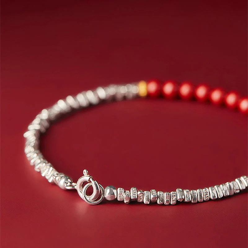 Bracciale Buddha Stones 925 Sterling Silver Cinnabar Fu Character Blessing - Image 7