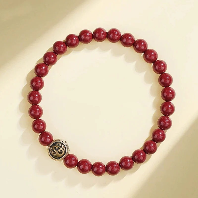 Bracciale Buddha Stones 925 Sterling Silver Cinnabar naturale Quattro Bestie Benedizione - Image 3