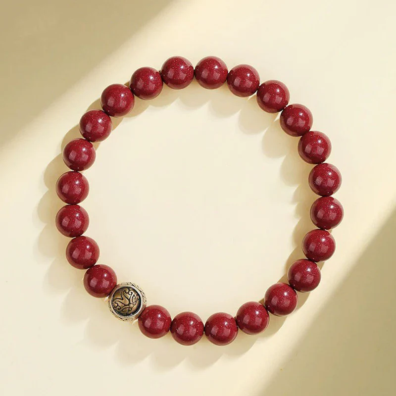 Bracciale Buddha Stones 925 Sterling Silver Cinnabar naturale Quattro Bestie Benedizione - Image 7