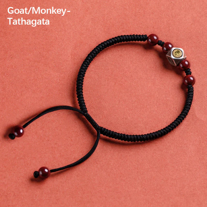 Bracciale Buddha Stones 925 Sterling Silver Zodiaco Cinese Buddha Natale Cinabro Calma - Image 21