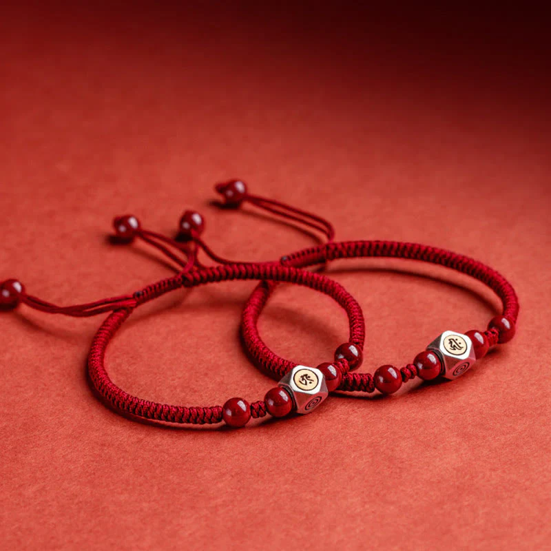 Bracciale Buddha Stones 925 Sterling Silver Zodiaco Cinese Buddha Natale Cinabro Calma - Image 3