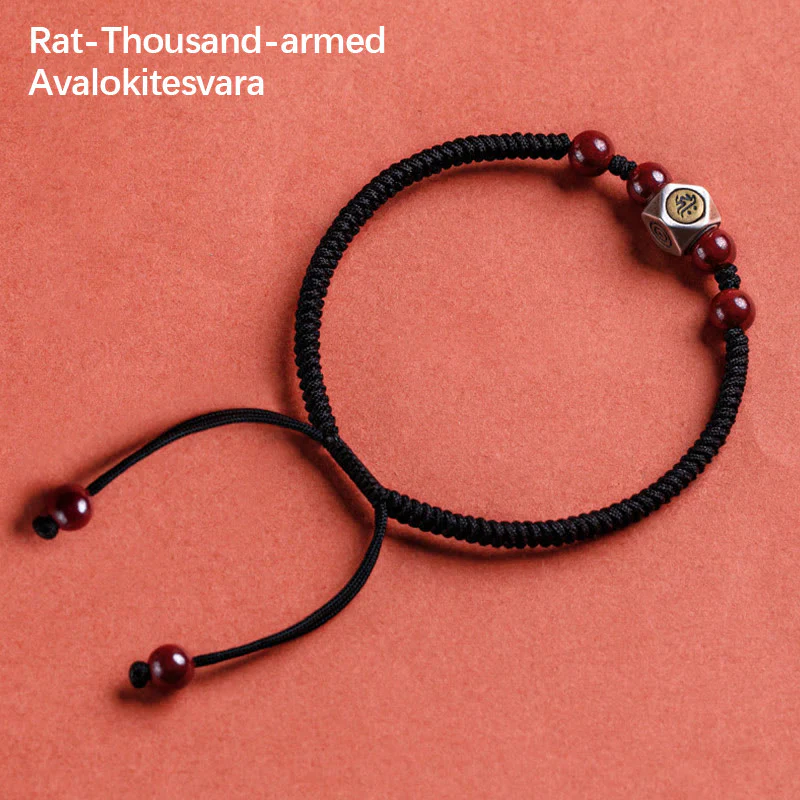 Bracciale Buddha Stones 925 Sterling Silver Zodiaco Cinese Buddha Natale Cinabro Calma - Image 7