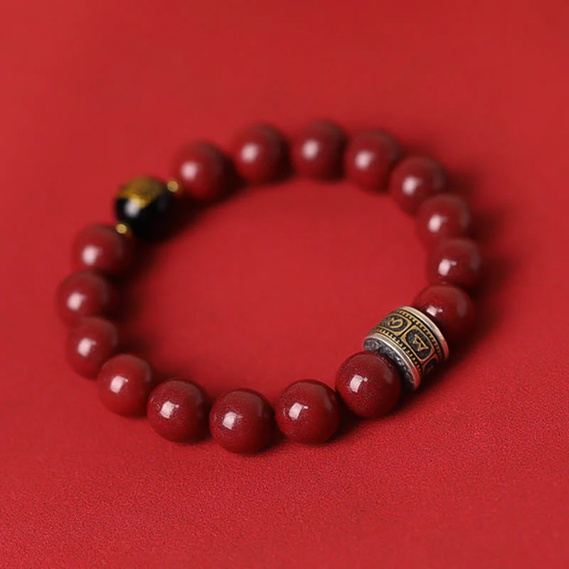 Bracciale Buddha Stones 925 Sterling Silver Zodiaco Cinese Buddha Natale Cinabro Om Mani Padme Hum Calm - Image 15