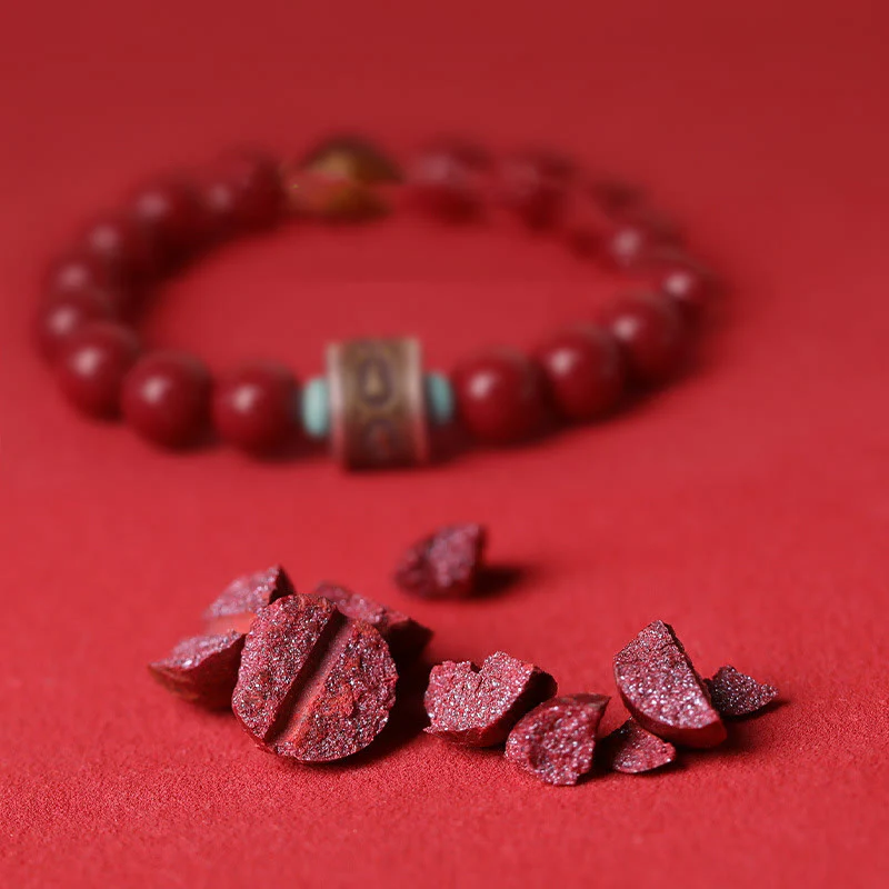 Bracciale Buddha Stones 925 Sterling Silver Zodiaco Cinese Buddha Natale Cinabro Om Mani Padme Hum Calm - Image 7