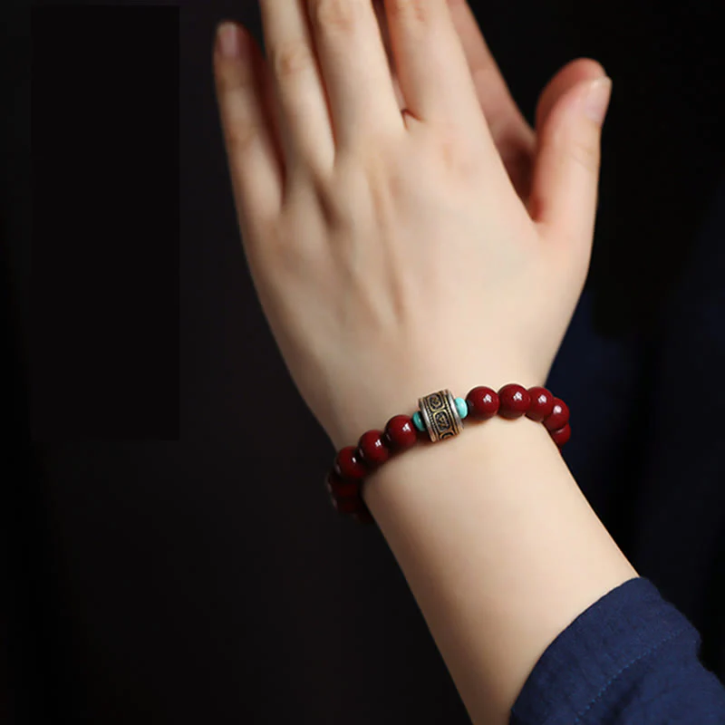 Bracciale Buddha Stones 925 Sterling Silver Zodiaco Cinese Buddha Natale Cinabro Om Mani Padme Hum Calm - Image 9